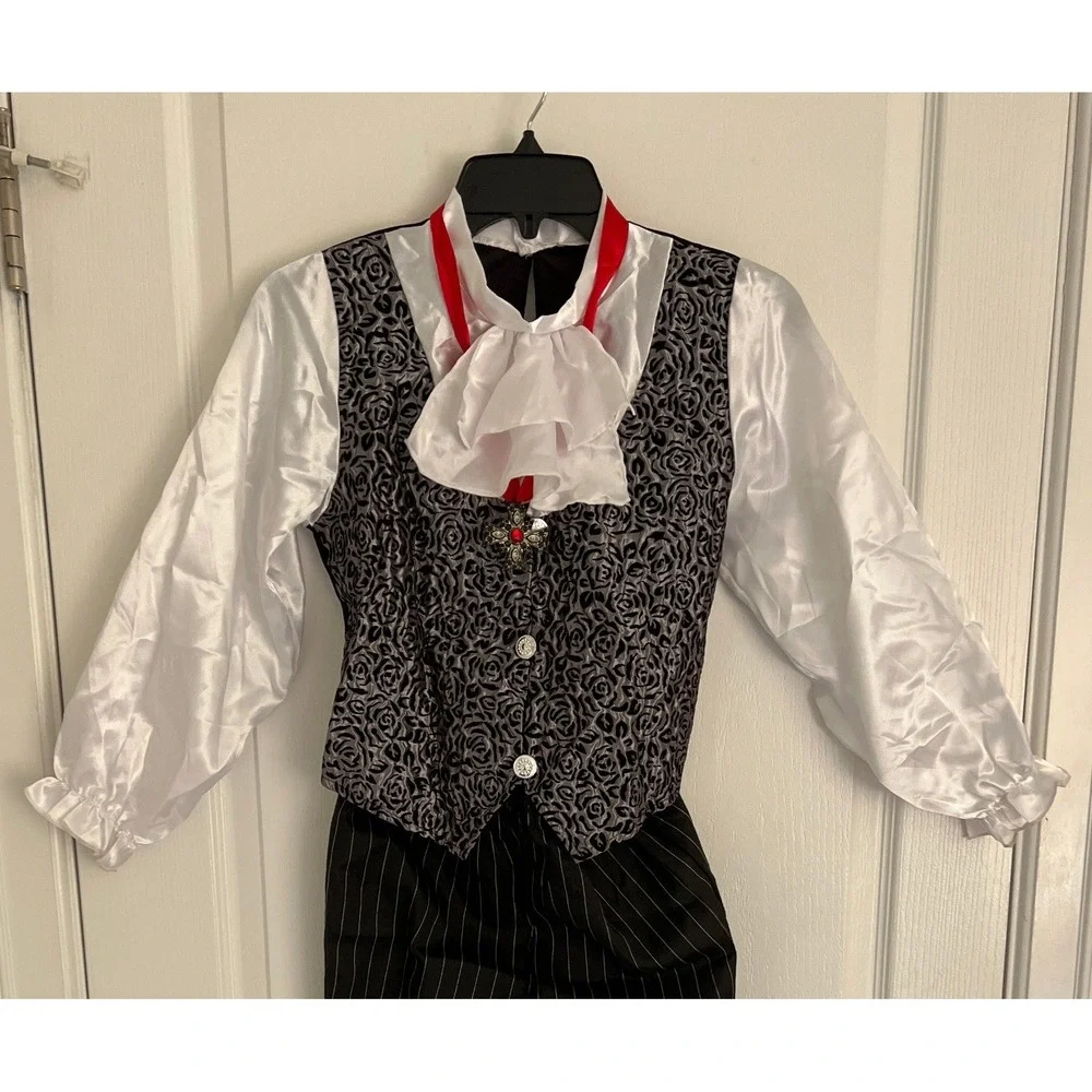 Spirit Halloween Boys Vampire Costume M 7-10 Gothic Victorian Vest Pants Cravat